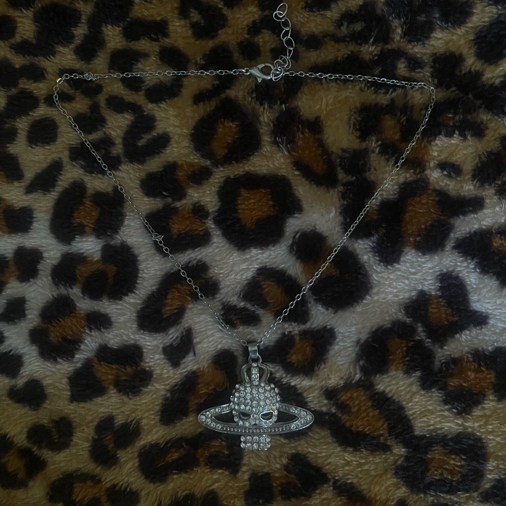 silver skull Vivienne Westwood inspired necklace